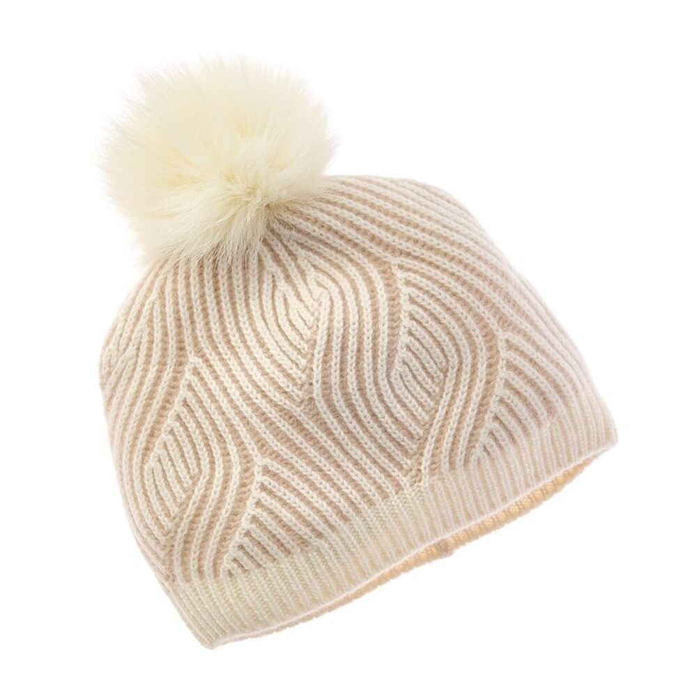 Sofiacashmere Traveling Rib Cashmere Hat, Brown